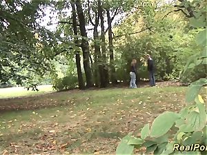 German Stepmom picked up for outdoor fuck-fest