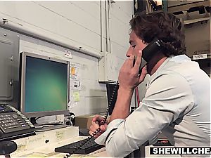 SheWillCheat - big-chested cougar boss plows fresh employee