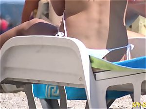 topless Amateurs voyeur Beach - Candid bikini Close Up